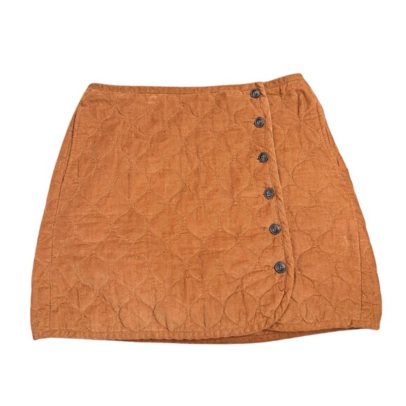 Madewell Women's Corduroy Quilted Mini Skirt Size 12 - Picture 2 of 6